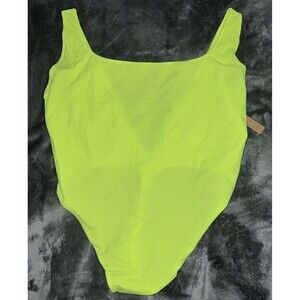 4X SKIMS Fits Everybody High Cut Bodysuit GREEN HIGHLIGHTER Bs-bst-1107
